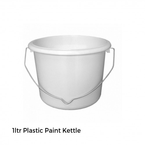 1ltr: Plastic Paint Kettle Pot (white)