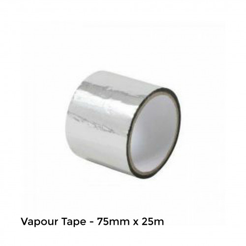25m Roll: Vapour Tape - for use with Quicktherm Vapour Underlay - 75mm wide
