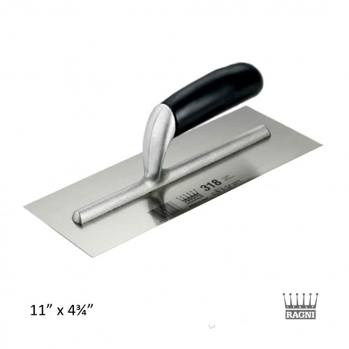 Ragni - Trowel - 318 - Non-Serrated Edge - 11"x4 3/4" 