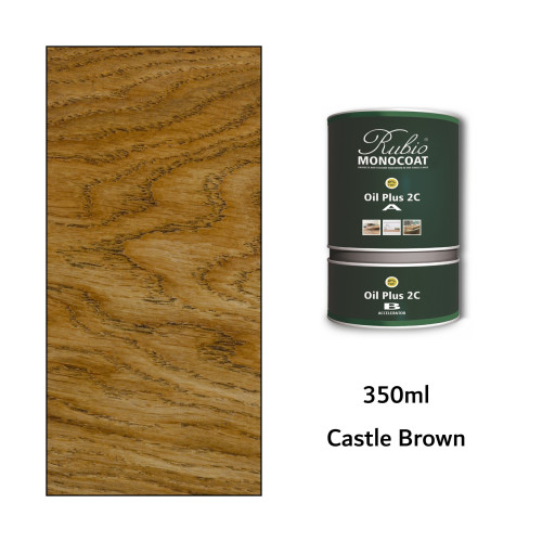 350ml: Rubio Monocoat - Oil Plus 2C - (Part A and B) - Castle Brown 