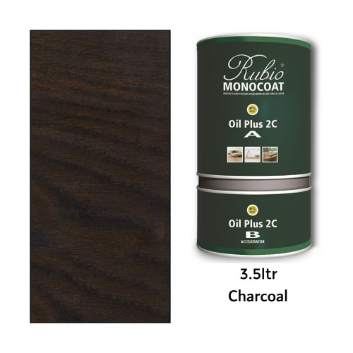 3.5ltr: Rubio Monocoat - Oil Plus 2C - (Part A and B) - Charcoal 