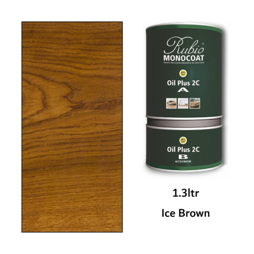 1.3ltr: Rubio Monocoat - Oil Plus 2C - (Part A and B) - Ice Brown 