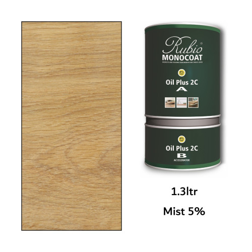 1.3ltr: Rubio Monocoat - Oil Plus 2C - (Part A and B) - Mist 5% 