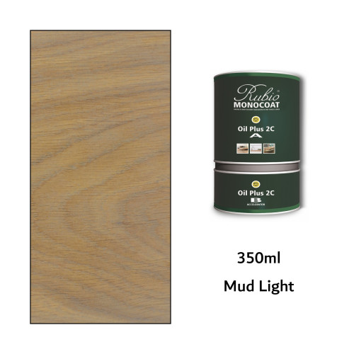 350ml: Rubio Monocoat - Oil Plus 2C - (Part A and B) - Mud Light