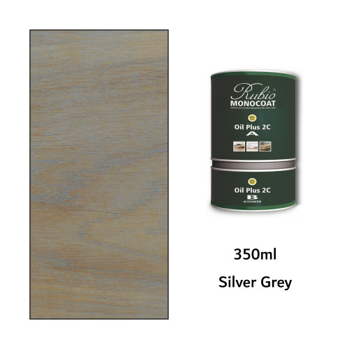 350ml: Rubio Monocoat - Oil Plus 2C - (Part A and B) - Silver Grey 