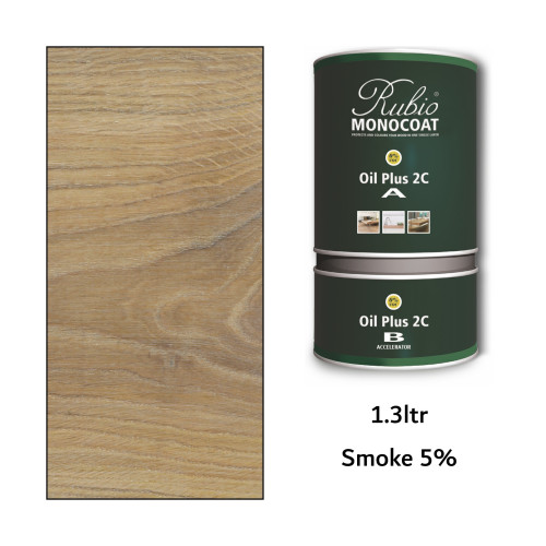 1.3ltr: Rubio Monocoat - Oil Plus2C - (Part A and B) - Smoke 5% 