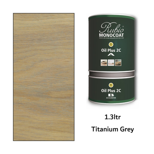 1.3ltr: Rubio Monocoat - Oil Plus 2C - (Part A and B) - Titanium Grey