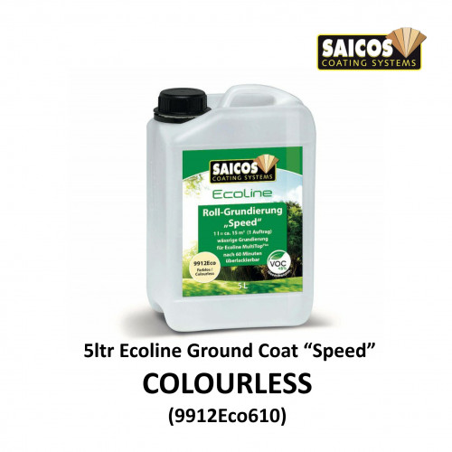 5ltr: Saicos - Ecoline Ground Coat Speed - Colourless 1K Water Based Primer - (9912Eco610)