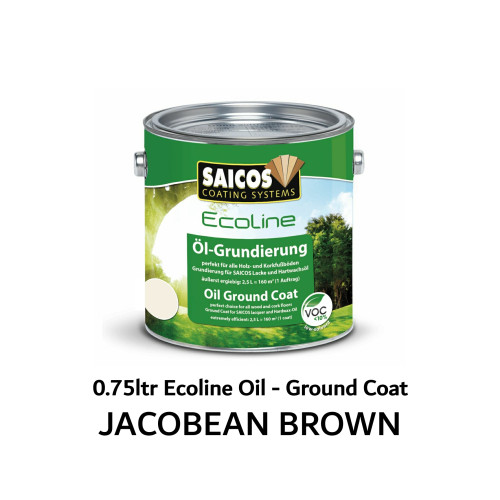 0.75ltr: Saicos - Ecoline Oil - Ground Coat - Jacobean Brown