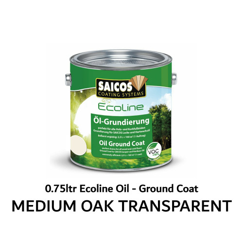 0.75ltr: Saicos - Ecoline Oil - Ground Coat - Extra White Transparent - (3408ECO300)