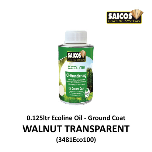 0.125ltr: Saicos - Ecoline Oil - Ground Coat - Walnut Transparent - (3481ECO100)