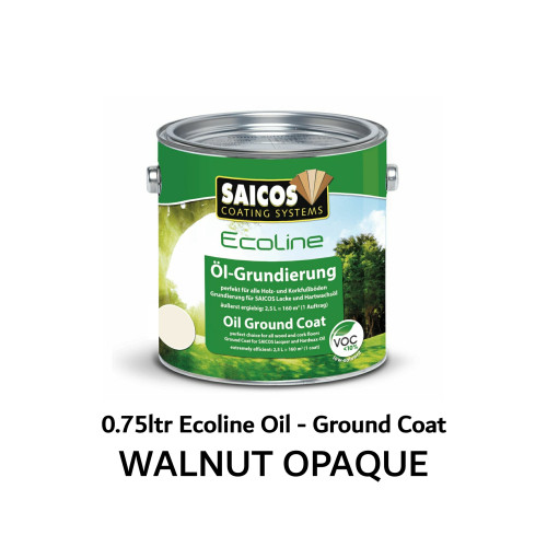 0.75ltr: Saicos - Ecoline Oil - Ground Coat - Walnut Opaque