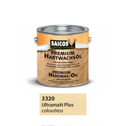 0.125ltr: Saicos - Premium Hardwax Oil - Clear UltraMatt Plus - (3320-100)