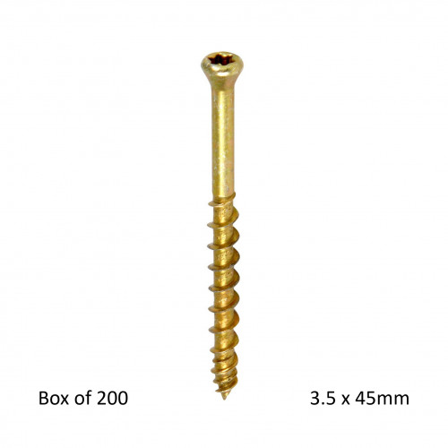 1 Box: Tongue Tite - Flooring Screw - T&G - Steel with CSK Head - TORX - 3.5mm x 45mm - (200/Box) 