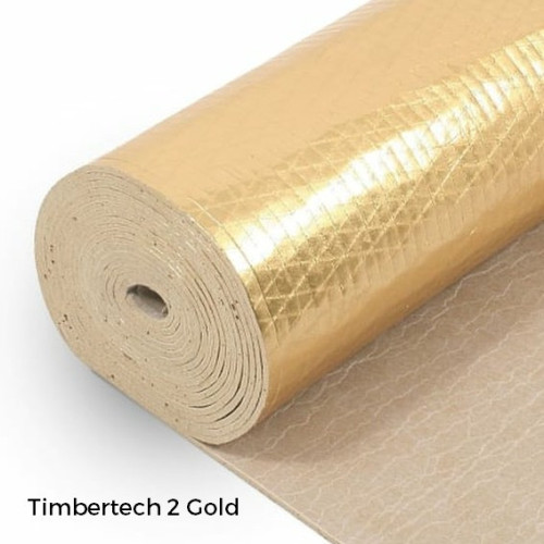 1 Roll: Timbertech2 Gold - 3.3mm Contract Rubber Underlay - 1m x 10m x 3.3mm - (10mÂ²/Roll)