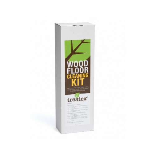 Treatex - Wood Floor Cleaning Kit - Contains: 1 x Micro Fibre Cloth & Handle & Spray on Cleaner