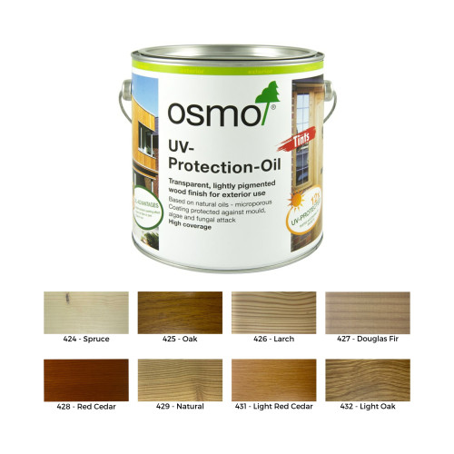 2.5ltr: Osmo - UV Protection Oil - Tints - with active ingredients - Oak Transparent - (425D)