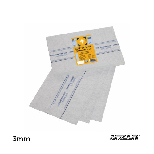 1pk: Uzin - Multimoll SoftSonic EC1 - 3mm Underlay - 75 x 50cm - (6mÂ²/pk = 16 boards/pk)