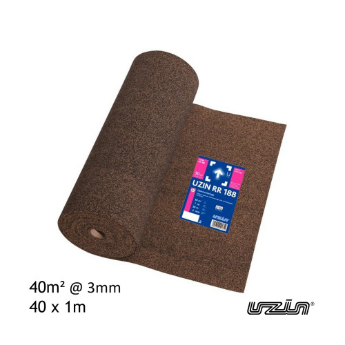 40mÂ² Roll: Uzin - RR188 - 3mm Insulating Underlay - (40 x 1m)