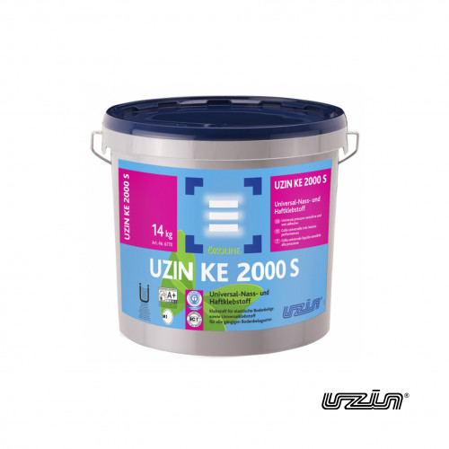 14kg Tub: Uzin - KE2000s - Pressure Sensitive Adhesive for Vinyl, LVTs and Rubber