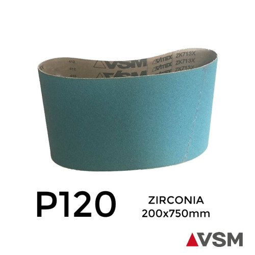 P120 - VSM - Zirconia - Sanding Belt - 200x750mm - 8" 