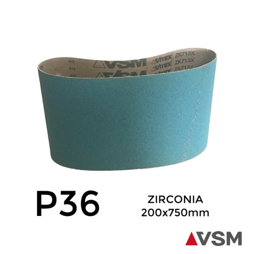 P36 - VSM - Zirconia - Sanding Belt - 200x750mm - 8" 