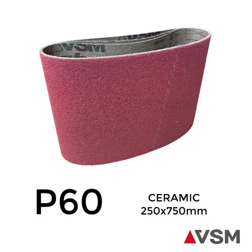 P60 - VSM - Ceramic - Sanding Belt - 250x750mm - 10" 