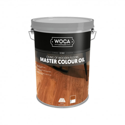 5ltr: WOCA - Master Colour Oil - White - Quick Hardening Oil - For Manual or Machine Application 