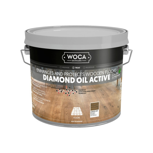 2.5ltr: WOCA - Diamond Oil Active - Concrete Grey 