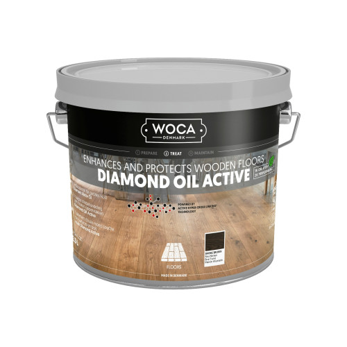 2.5ltr: WOCA - Diamond Oil Active - Smoke Brown 