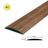 1 Length: (40) - Coverstrip Profile - Solid Prime American Black Walnut - Unfinished - 44mm x 6mm x 2100mm - (2.1m length)