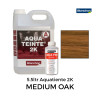 5.5ltr: Blanchon - Stain - Aquateinte 2K - Water Based 2K PU Stain - Medium Oak - Including Hardener 