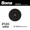 1 Box: P120 - Bona - Silicon Carbide - Hook & Loop Sanding Discs - 150mm - 6" - (50/Box)