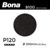 1 Box: P120 - Bona - Silicon Carbide - Hook & Loop Sanding Discs - 200mm - (50/Box)