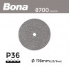 1 Box: P36 - Bona - Ceramic - Hook & Loop Sanding Discs - 178mm - 7" - (25/Box)