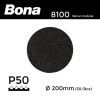 1 Box: P50 - Bona - Silicon Carbide - Hook & Loop Sanding Discs - 200mm - (50/Box)