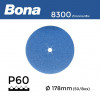 1 Box: P60 - Bona - Zirconia Mix - Anti Static Hook & Loop Sanding Discs - 178mm - 7" - (50/Box)