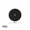 1 Box: P80 - Bona - Silicon Carbide - Hook & Loop Sanding Discs - 100mm Diameter with 8mm Centre Hole - (50/Box)