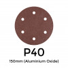 Starcke - 150mm Aluminium Oxide 6 Hole Hook & Loop Sanding Discs