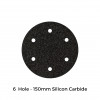 1 Box: P100 - Silicon Carbide - Hook & Loop Sanding Discs - 6 Hole - 150mm - 6" - (50/Box)