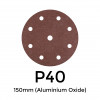 Starcke - 150mm Aluminium Oxide 8 Hole Hook & Loop Sanding Discs