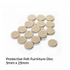 Protective Felt Furniture Disc - 3mm x 25mm