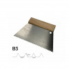 FS - Adhesive Trowel - Wooden Handle - 220mm - B3 - 3.2mm Notch Depth & 3.4mm Notch Width