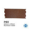 P80 - Hermes - Aluminium Oxide - Paper Floor Sander Loading - With Notched End - 200x475mm - 8"