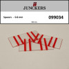 1pk: Junckers - Red & Clear PVC Spacers - 0.8mm - (300/pk) - (formerly purple)