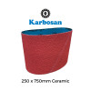P24 - Karbosan - Ceramic - Polyester Cloth Backed Sanding Belt - 250x750mm - 10" 