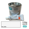 0.5kg: Kipp - White - 2K Polyurethane - Indoor Court Line Marking Paint - 0.44kg + 0.06kg Hardener