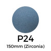 1 Box: P24 - Starcke - Zirconia - Hook & Loop Sanding Discs - 150mm - 6" - (25/Box) 