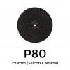 1 Box: P80 - Starcke - Silicon Carbide - Hook & Loop Sanding Discs - 150mm - 6" - (50/Box)