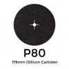 1 Box: P80 - Starcke - Silicon Carbide - Hook & Loop Sanding Discs - 178mm - 7" - (50/Box) 